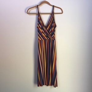 Stretchy Striped Midi Dress